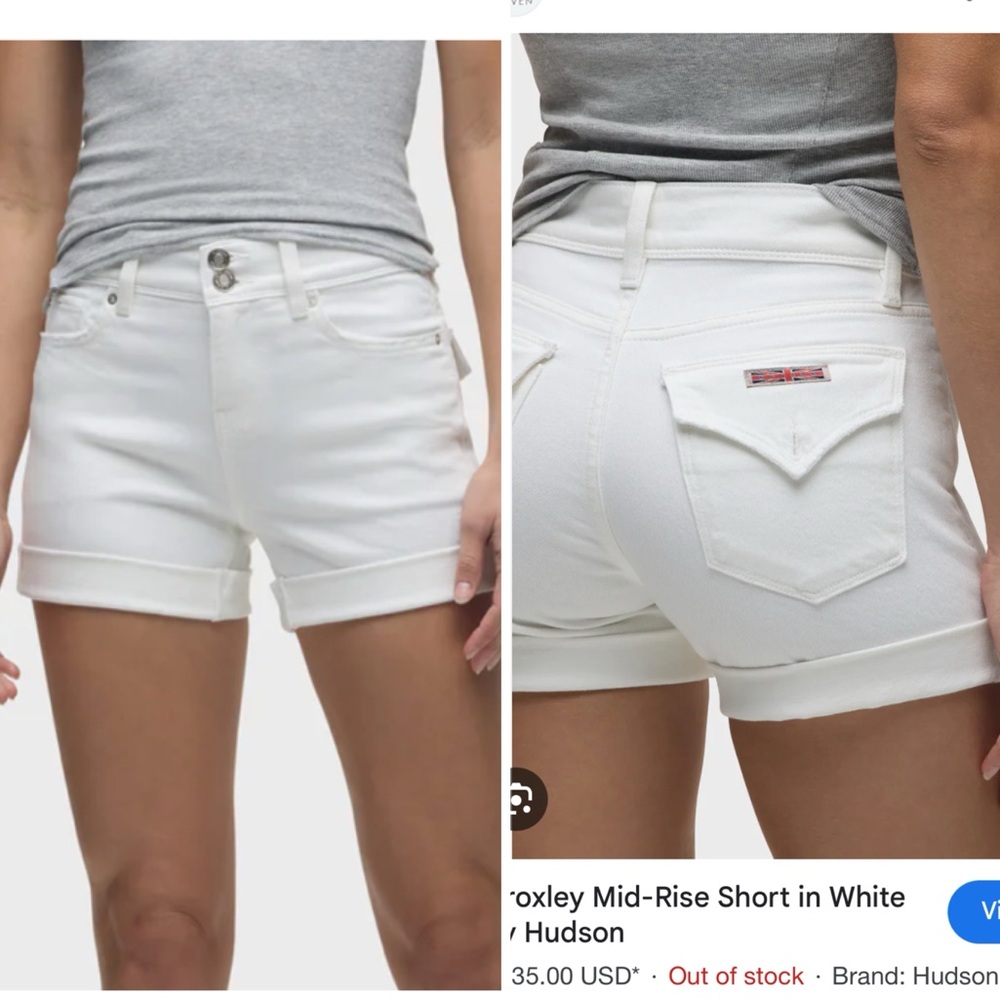Hudson 23 shorts jeans croxley white